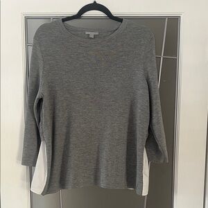Cos Gray Wool and Cotton A-Line Sweater Top Large